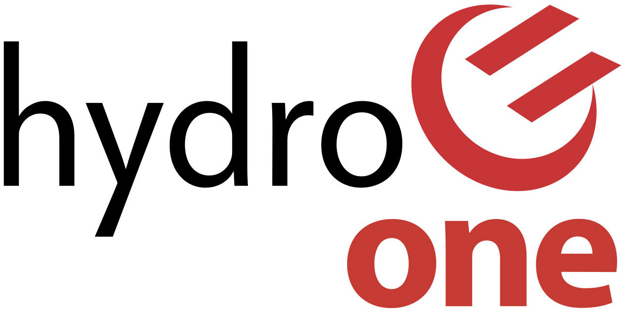 The Hydro One logo. Hydro One is Ontario's largest electricity transmission and distribution service provider.