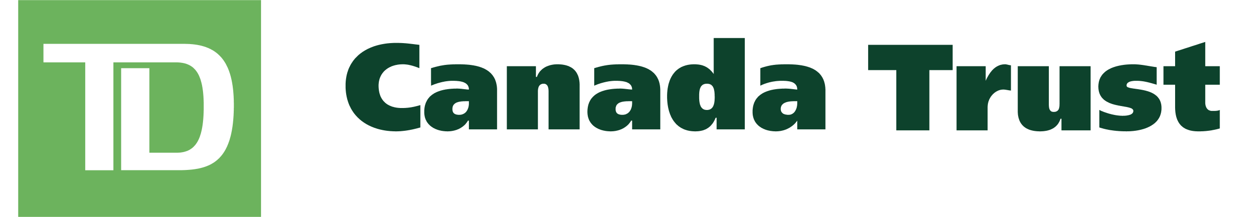 The TD Canada Trust logo. TD Canada Trust, trading as TD, is a commercial bank and the Canadian subsidiary of the multinational TD Bank Group.